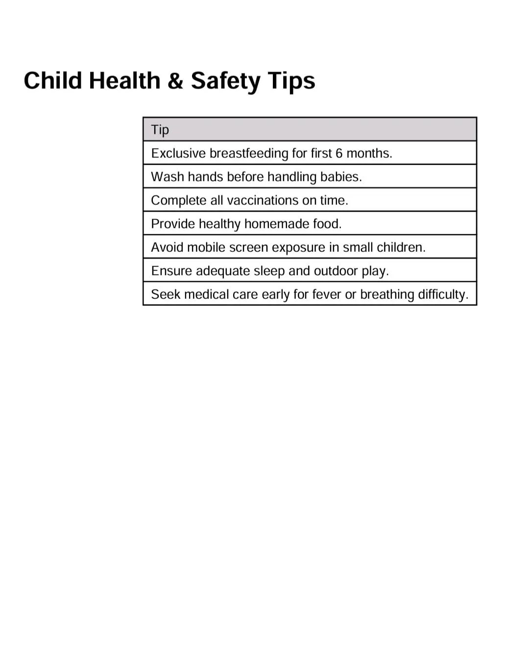 Parenting Safety Tips